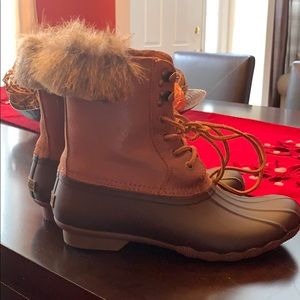 Sperry Faux Fur Duck Boots